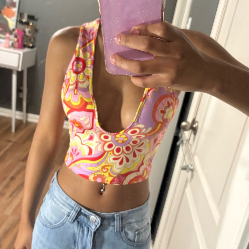 Vibrant Floral Women's Top